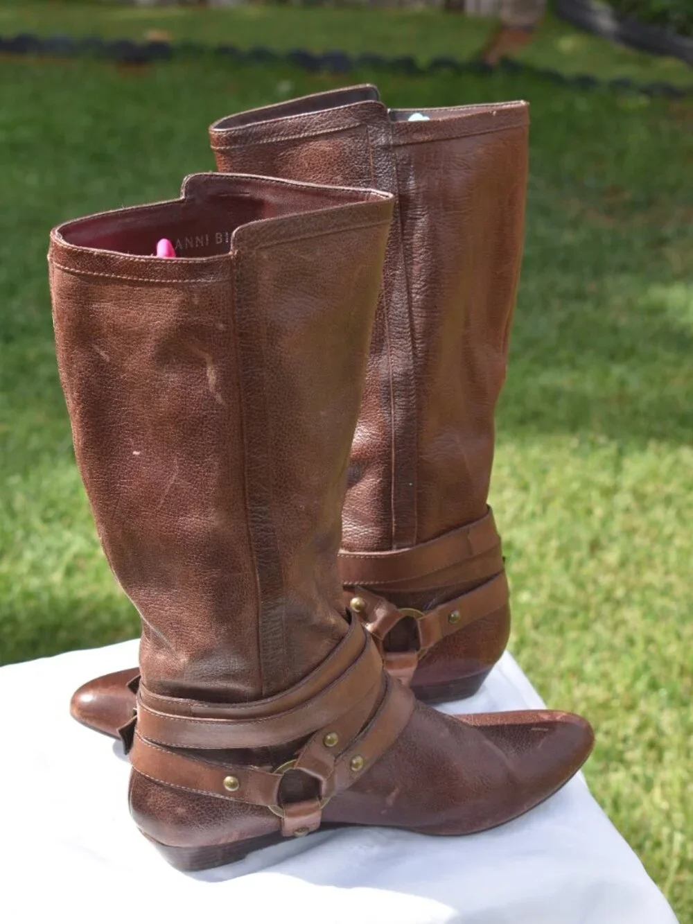 Giani Bini Brown Leather Boots